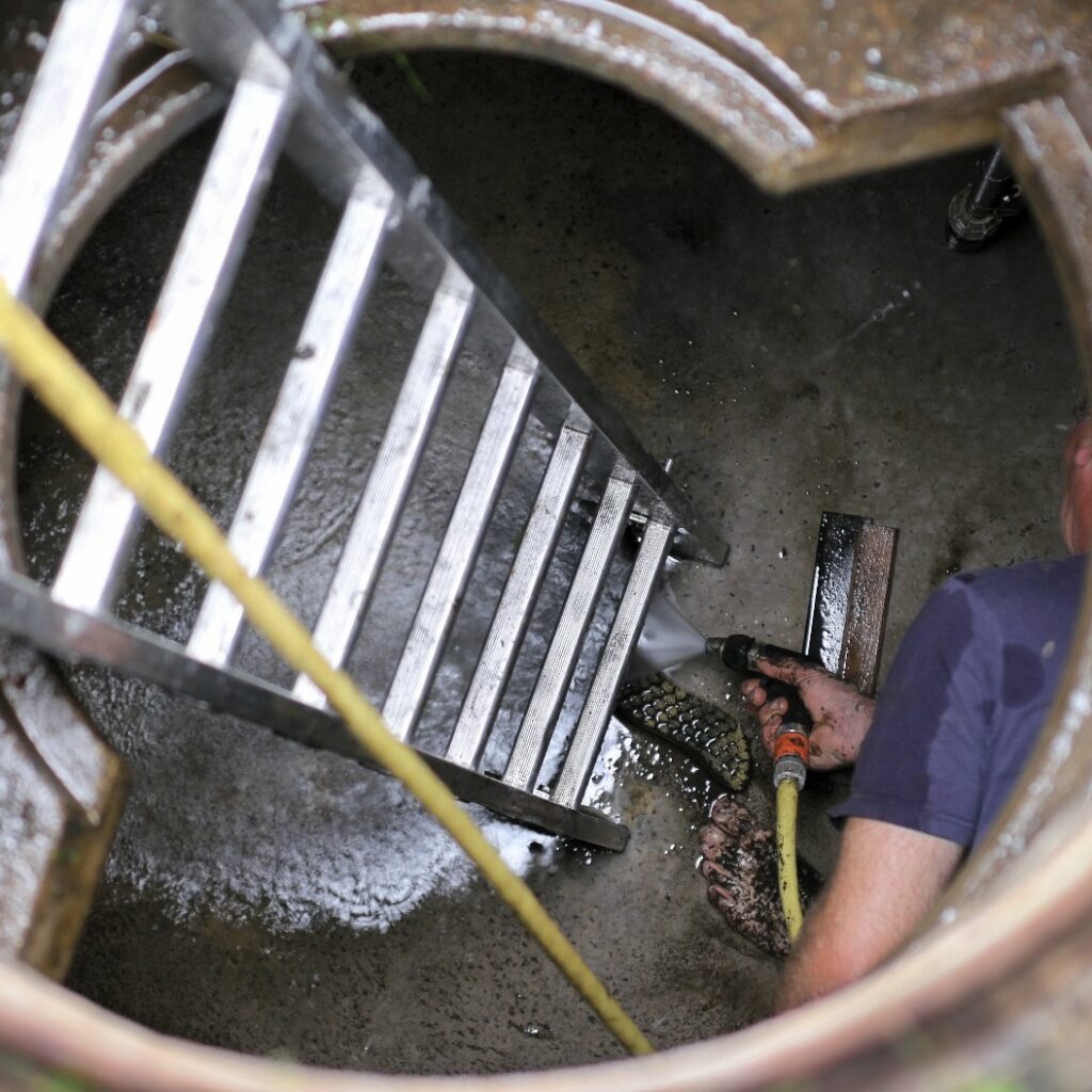 Zisterne, Reinigungswasserbehälter